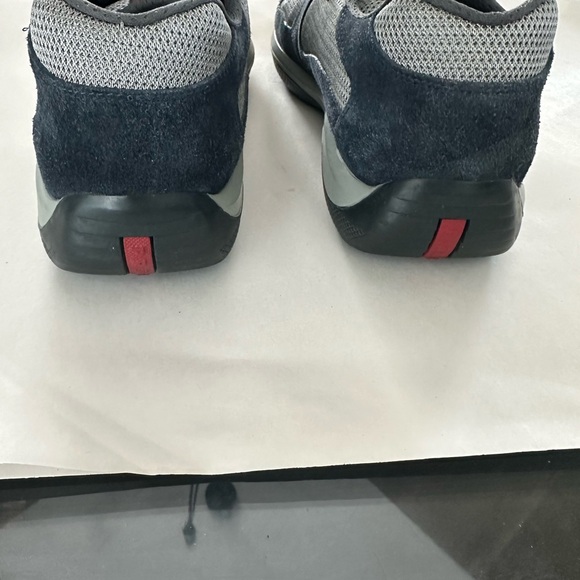 Prada Men’s America’s Cup Rare Blue Suede with gray nylon inlays 10.5 PS 0906 - Picture 4 of 5